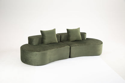 Cozy Corduroy 2 Seater Sofa and a Lumbar Pillow