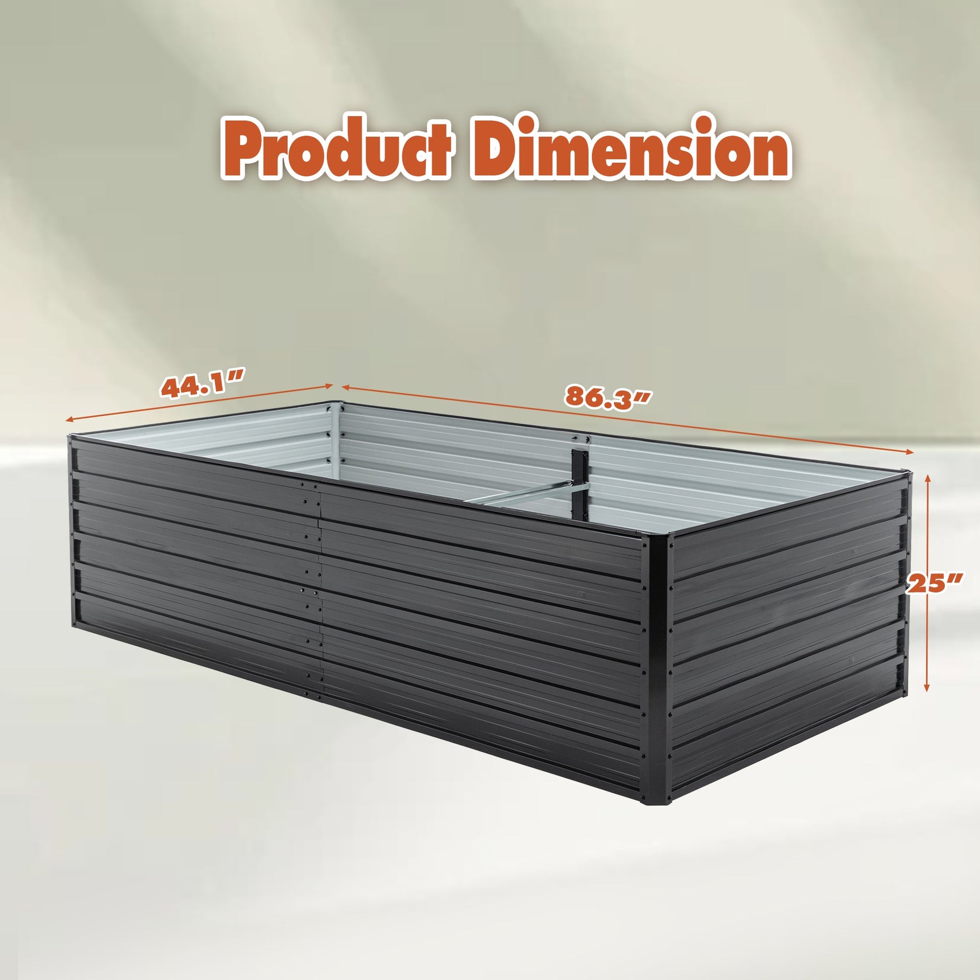 2-pack galvanized metal raised garden bed kit gray finish 8x4x2 ft HouseOfZazla on Tampa Home & Garden Store