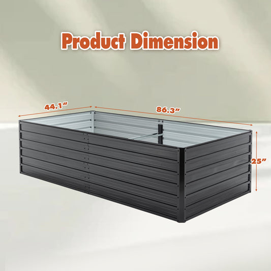 2-pack galvanized metal raised garden bed kit gray finish 8x4x2 ft HouseOfZazla on Tampa Home & Garden Store