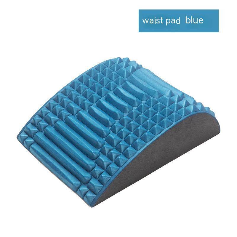 Blue back stretcher pillow with pyramid-textured surface for neck and back relief on Tampa Home & Garden Store