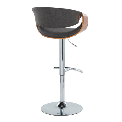 Curvo Mid Century Barstool with Swivel Seat