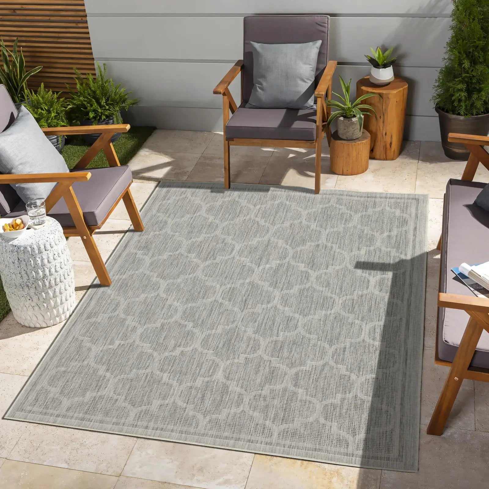 Sunshine area rug 2ft7in x 7ft3in polypropylene gray runner by Unique Piece Furniture on Tampa Home & Garden Store