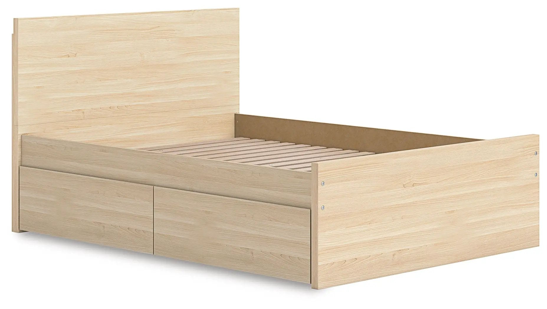 Onita panel platform bed with light oak storage drawers by Unique Piece Furniture on Tampa Home & Garden Store