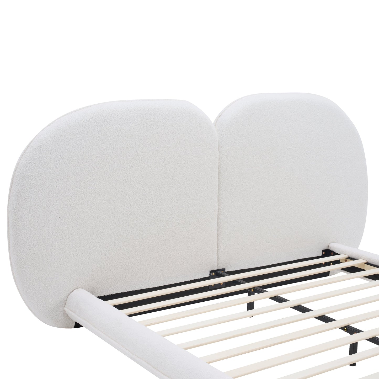 Upholstered Bed Frame With Split Luxury Headboard