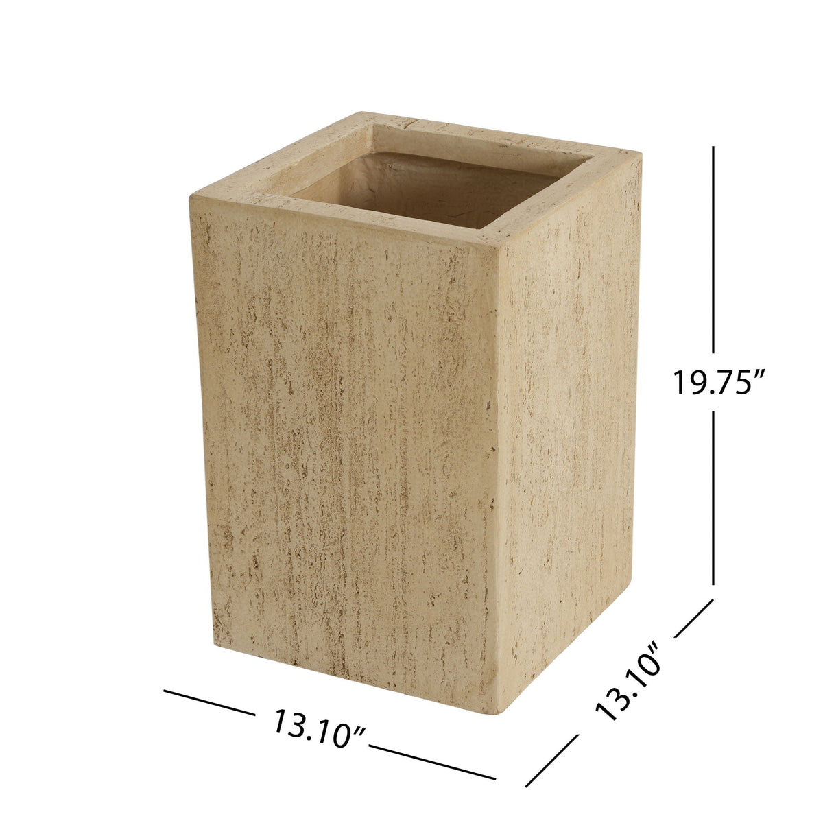 Modern Outdoor Planter beige textured stone finish by HouseOfZazla on Tampa Home & Garden Store