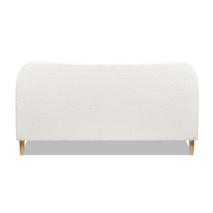 Curved Headboard and Upholstered Platform Bed