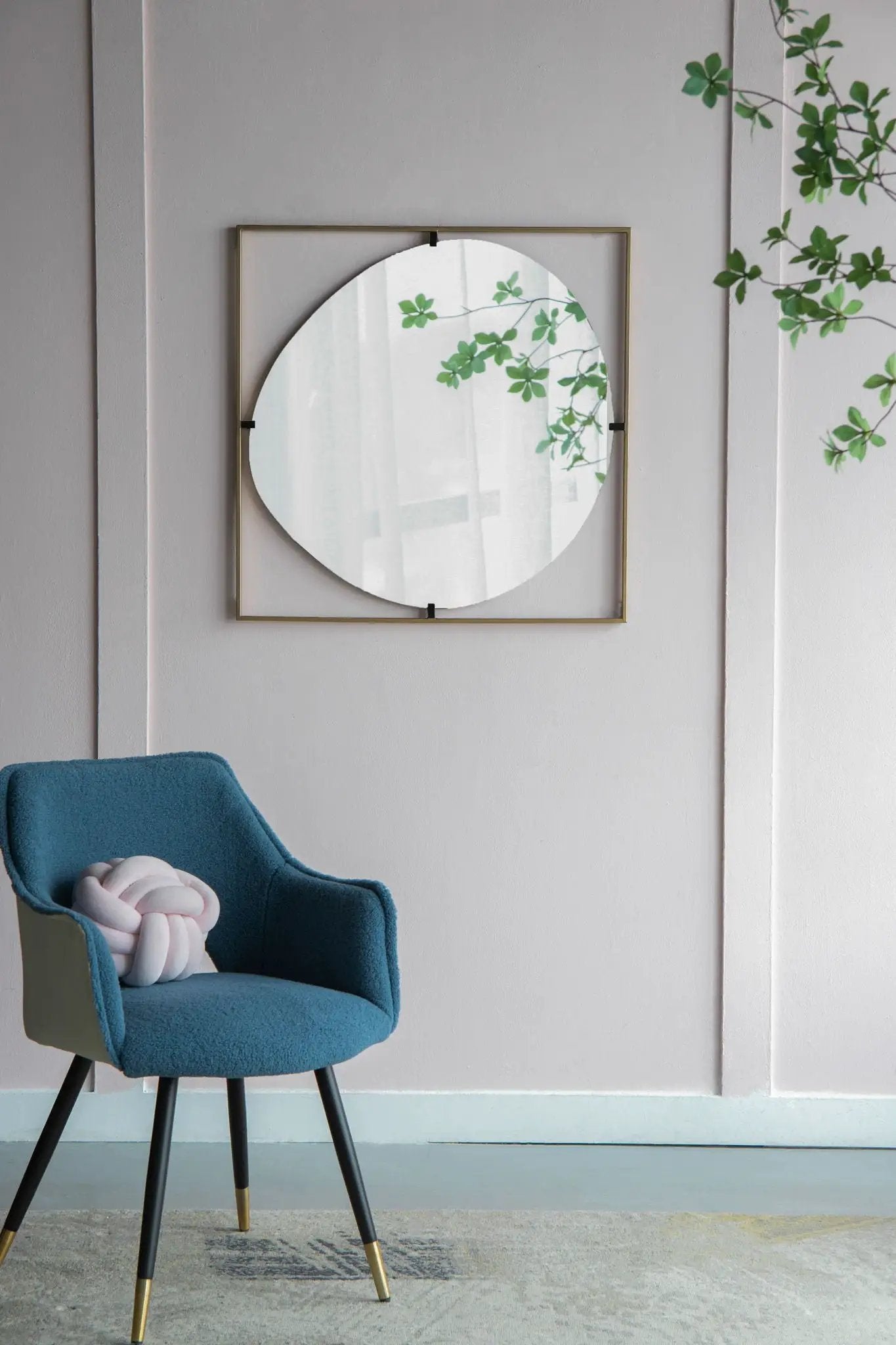 Poppy Mirror With Metal Frame Design Bathroom