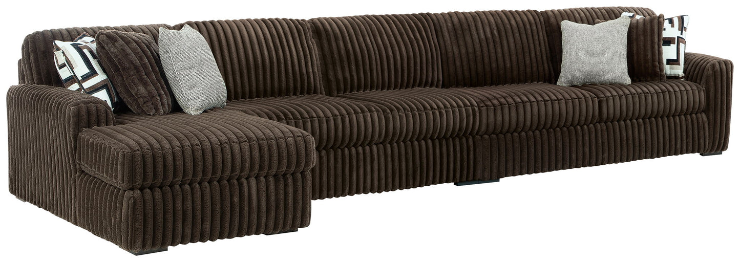 Midnight Madness Sectional and Jumbo Corduroy
