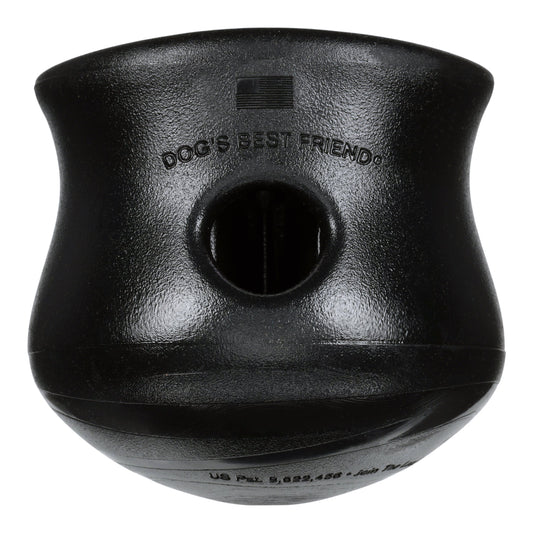 Toppl Halloween dog toy by West Paw, black treat-dispensing rubber toy on Tampa Home & Garden Store