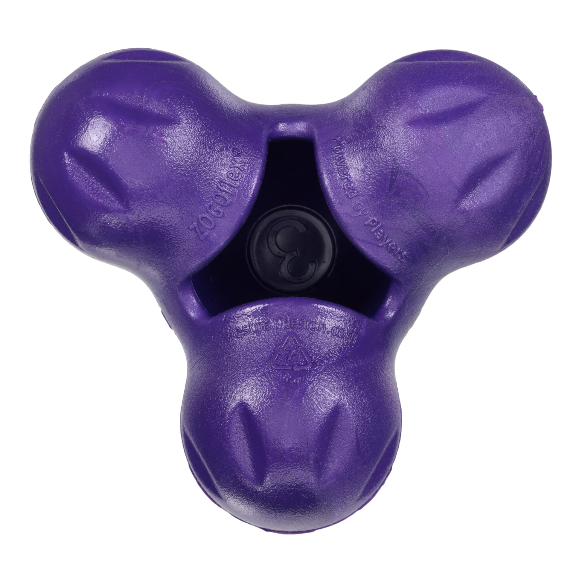Tux Eggplant dog toy by West Paw in purple Zogoflex on Tampa Home & Garden Store