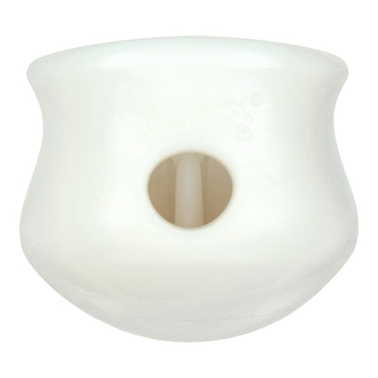 Toppl Halloween dog toy by West Paw, white hollow treat-dispensing toy on Tampa Home & Garden Store