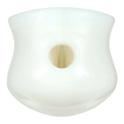 Toppl Halloween dog toy by West Paw, white hollow treat-dispensing ball on Tampa Home & Garden Store