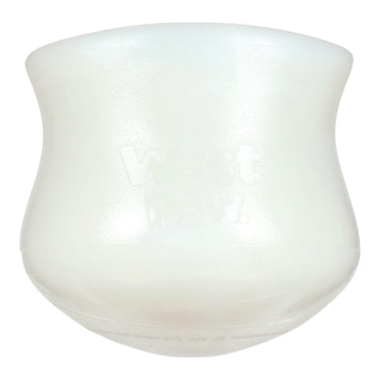 Toppl Halloween dog toy by West Paw, white textured hollow ball on Tampa Home & Garden Store
