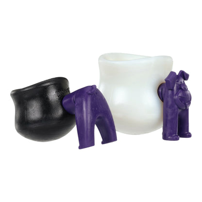 Toppl Stopper Eggplant dog toy, white cup with purple stoppers by West Paw on Tampa Home & Garden Store