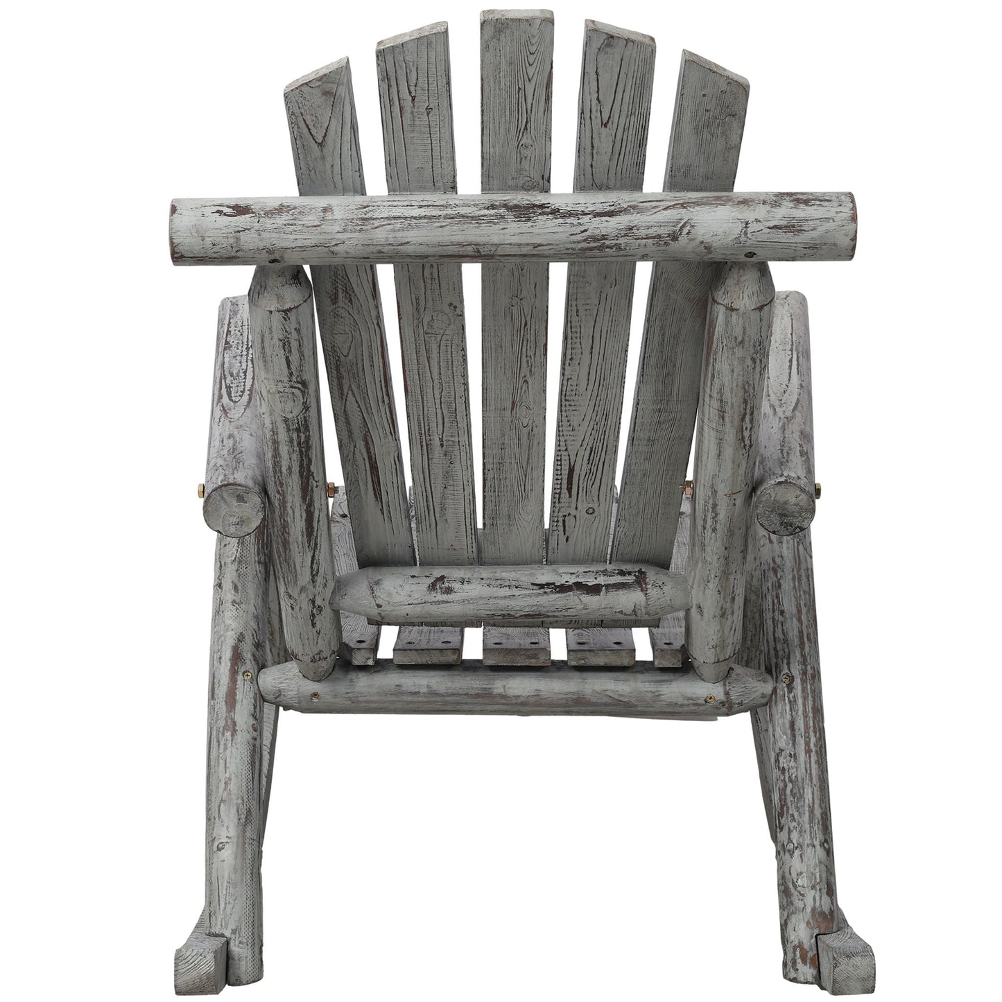Durable fir log rocking chair weathered gray by HouseOfZazla on Tampa Home & Garden Store