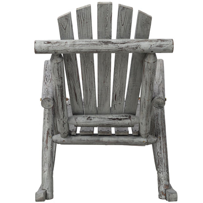 Durable fir log rocking chair weathered gray by HouseOfZazla on Tampa Home & Garden Store