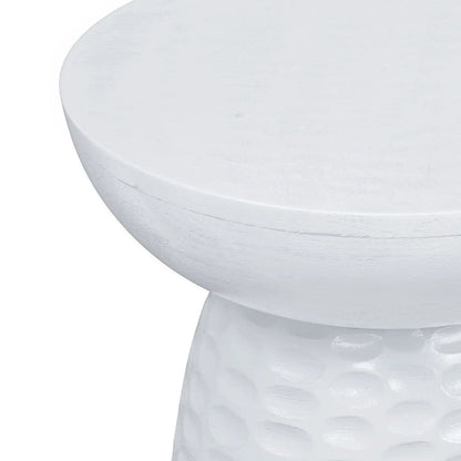 Boyd accent table, whitewashed wood with pedestal Unique Piece Furniture on Tampa Home & Garden Store