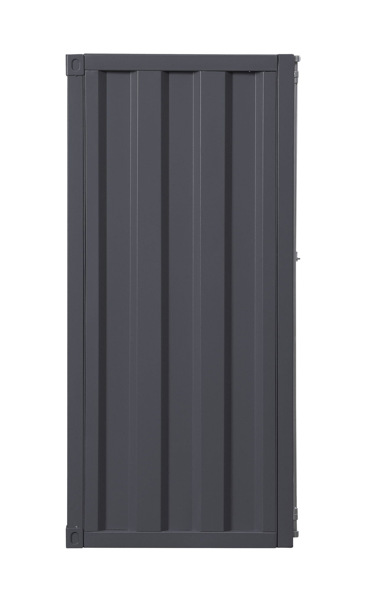 Cargo Ample Storage Chest, charcoal metal accent chest with ribbed panels HouseOfZazla on Tampa Home & Garden Store