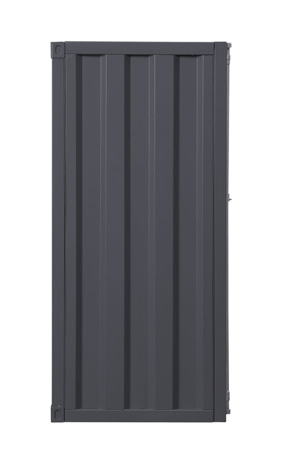 Cargo Ample Storage Chest, charcoal metal accent chest with ribbed panels HouseOfZazla on Tampa Home & Garden Store