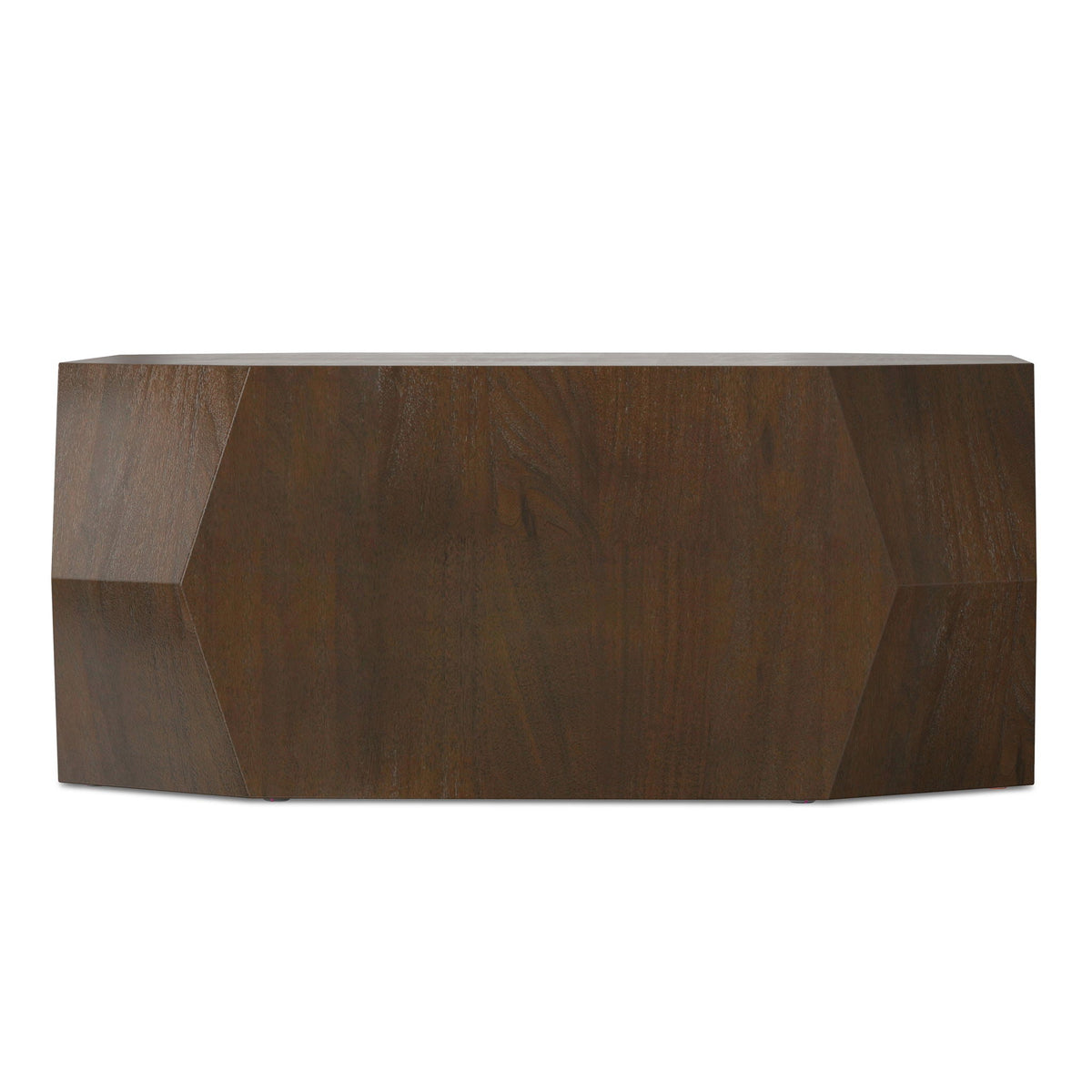Walnut geometric coffee table with acacia veneer, 39in square, HouseOfZazla on Tampa Home & Garden Store