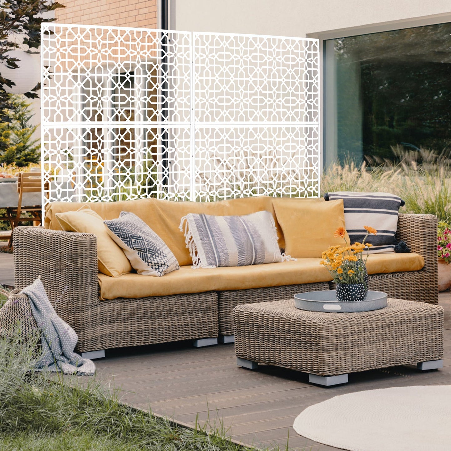 Metal Indoor and Outdoor Privacy Screen Divider