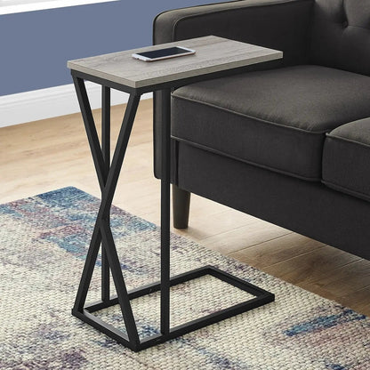C Shaped Accent Table with Contemporary Design