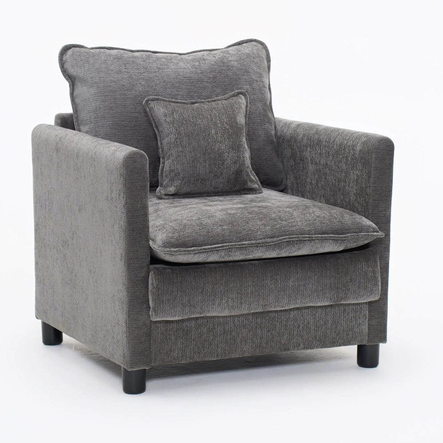 Modern Reading Armchair with Cozy Cushioned Back