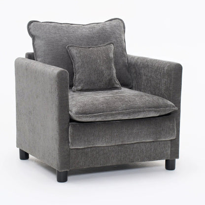 Modern Reading Armchair with Cozy Cushioned Back