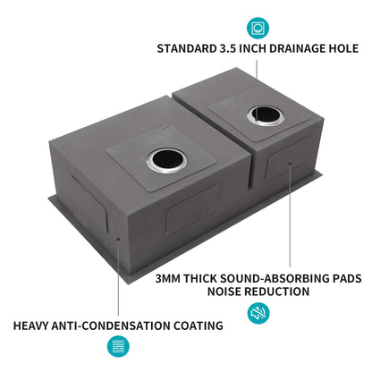 Modern Double Bowl Undermount Sink And Steel