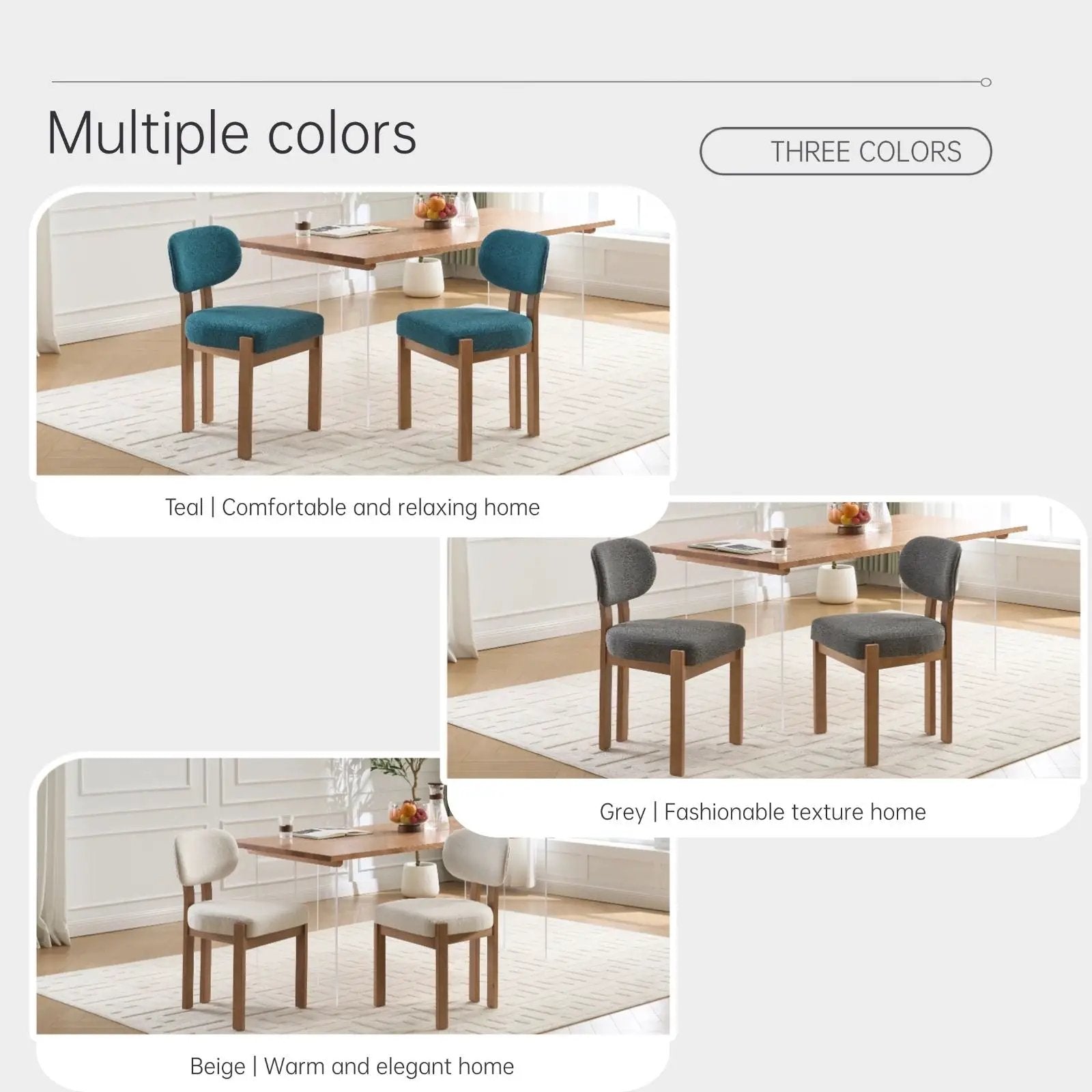 Dining chairs set of 2 with ergonomic backrest, adjustable feet Unique Piece Furniture on Tampa Home & Garden Store