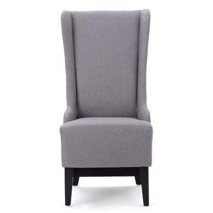 Upholstered dining chair set gray fabric high-back with birch wood legs HouseOfZazla on Tampa Home & Garden Store