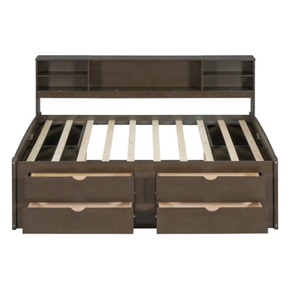 Daybed with Two Bedside Cabinets and Four Drawers