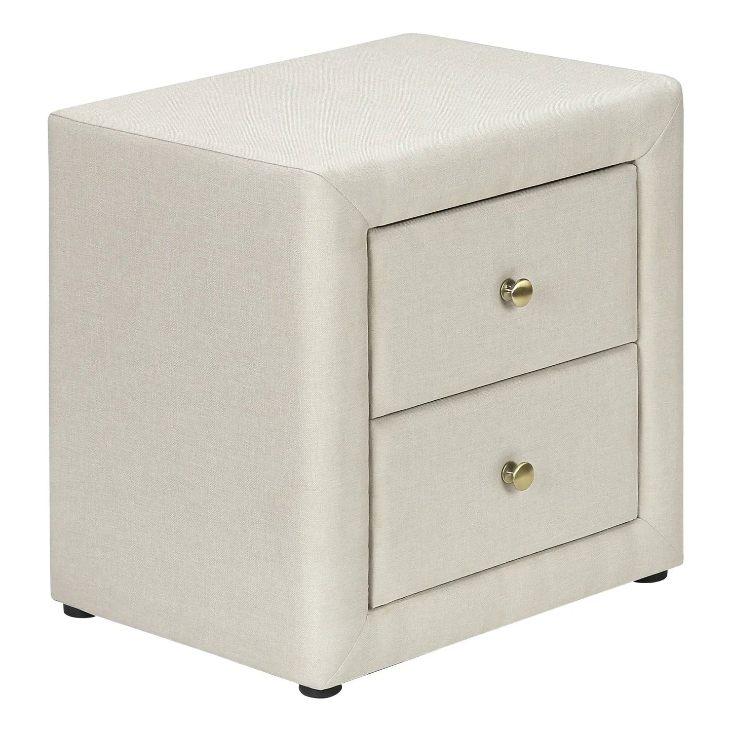 Nightstand With Upholstered Drawer For Bedroom