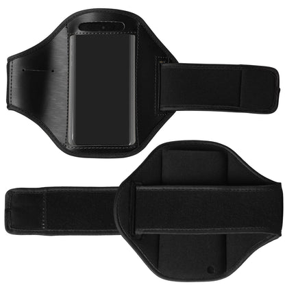 GemGear armband phone case; adjustable sweat-resistant holder for small phones under 4in, black on Tampa Home & Garden Store