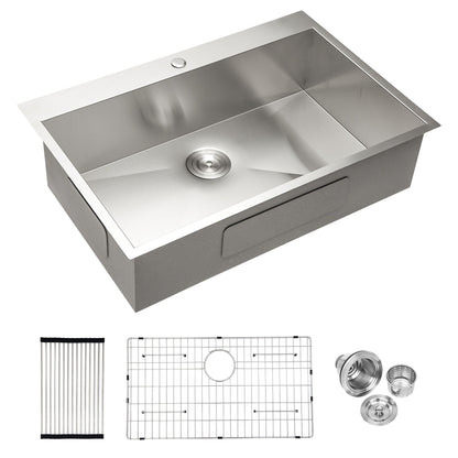 Topmount Brushed Stainless Steel Kitchen Sink