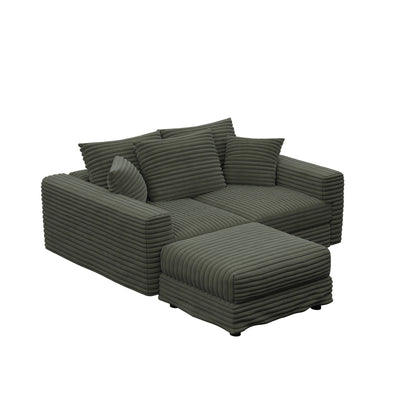 Convertible Sofa With Deep Seat and Pillows