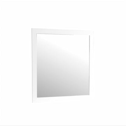 Burlington white wood frame wall mirror, modern transitional design by HouseOfZazla on Tampa Home & Garden Store