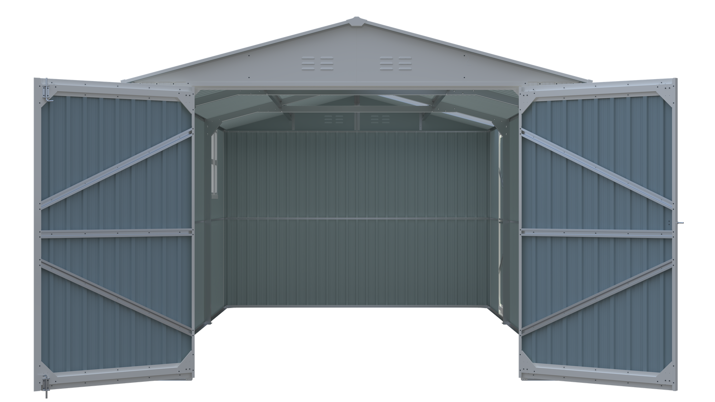 Outdoor 20x10 Ft Metal Shed and Garden Storage