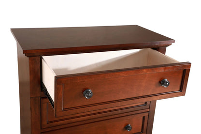 Meade Chest with Wood Feet and Dovetail Drawers