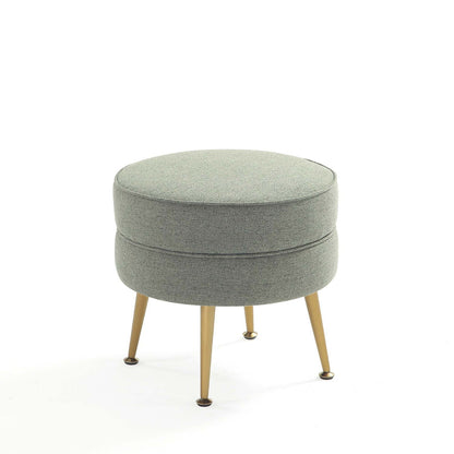 Bailey Upholstered Accent Ottoman, grey textured fabric with light wood legs, HouseOfZazla on Tampa Home & Garden Store