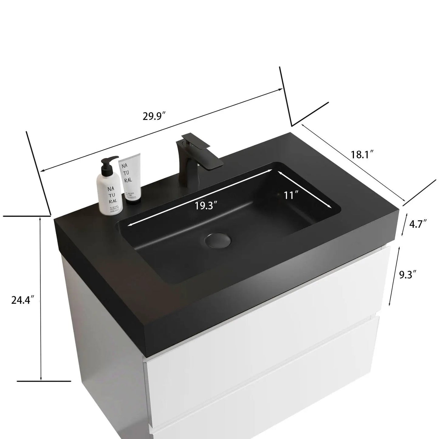 Alice Wall Mounted Floating Vanity With Sink