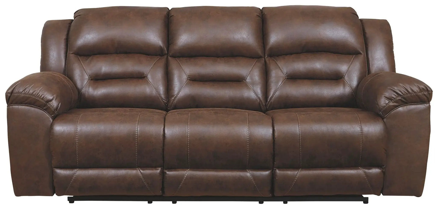 Stoneland - Power Reclining Sofa brown leather Unique Piece Furniture on Tampa Home & Garden Store