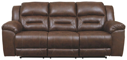 Stoneland - Power Reclining Sofa brown leather Unique Piece Furniture on Tampa Home & Garden Store