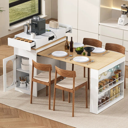 Extendable Dining Table With Folding Top