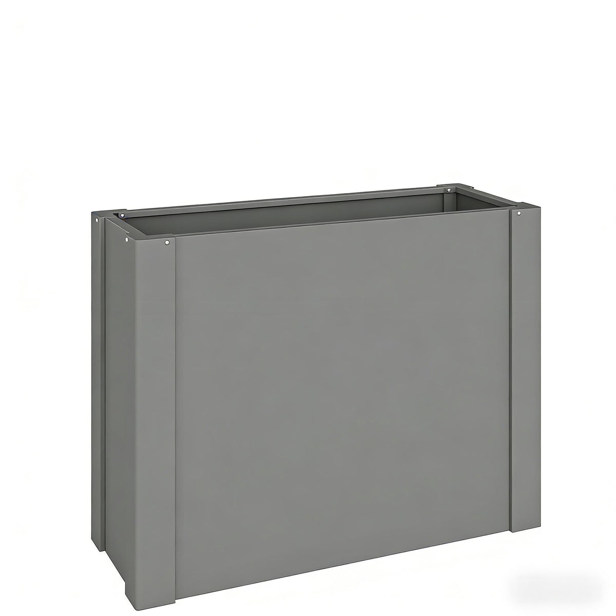 Balcony herb box planter, elevated outdoor planter in gray metal by HouseOfZazla on Tampa Home & Garden Store