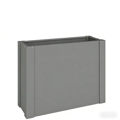 Balcony herb box planter, elevated outdoor planter in gray metal by HouseOfZazla on Tampa Home & Garden Store