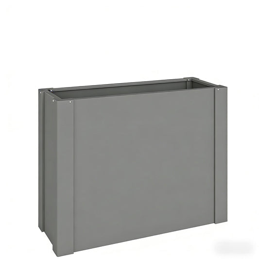 Balcony herb box planter, elevated outdoor planter in gray metal by HouseOfZazla on Tampa Home & Garden Store