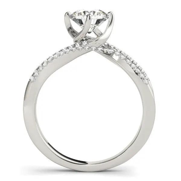 14k white gold spiral engagement ring with prong setting, 1 1/8 cttw by Bids.com on Tampa Home & Garden Store