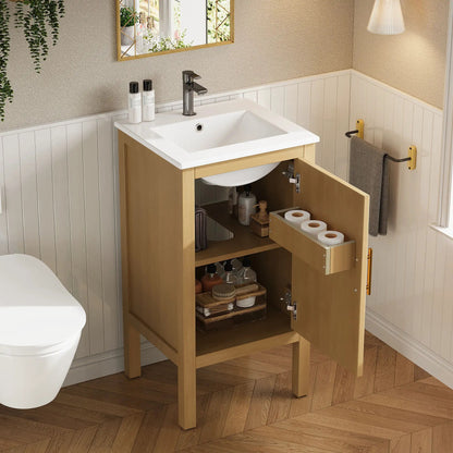 Bathroom Cabinet With Sink and Adjustable Shelf