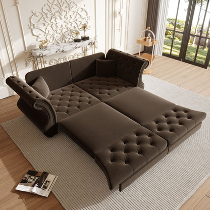 Oversized Chesterfield Sofa and a Pull Out Bed